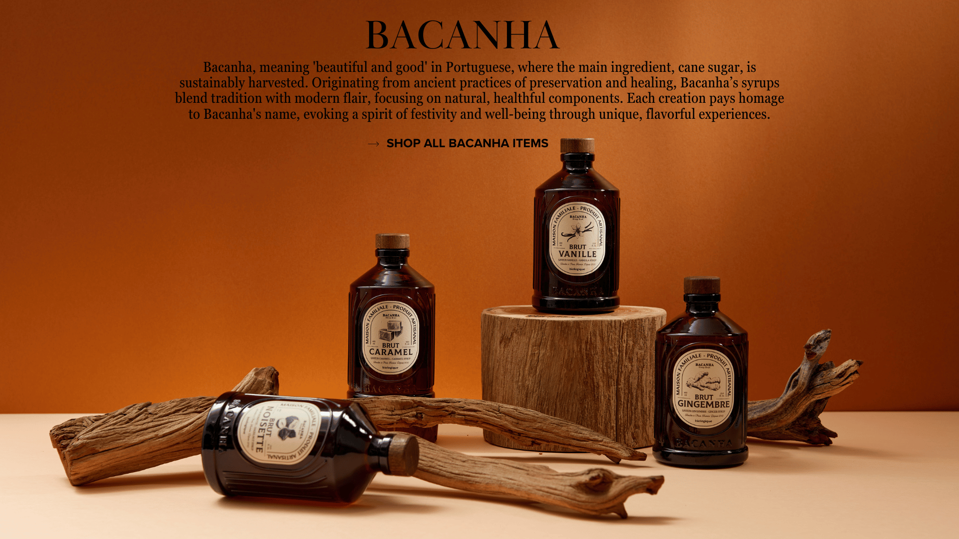 Bacanha syrups hero imagery